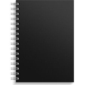 Burde Notesbog   Spiral   A5   Linjeret   Black