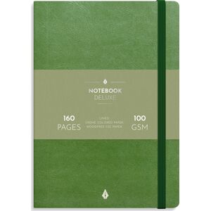 Burde Deluxe Notesbog   A5   Linjeret   Green
