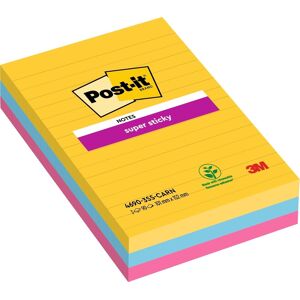 Post-It Super Sticky Notes   Carnival   101x152 Mm