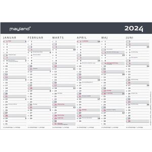 Mayland 2024 Kontorkalender   Moderne   A5