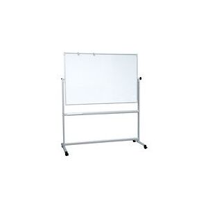 Naga Whiteboard Mobil og vendbar 180x120 cm magnetisk med aluminiumsstel og ramme inkl. pennebakke