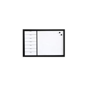 Magnetisk NAGA ugetavle whiteboard 60x40 cm hvid - dansk tekst