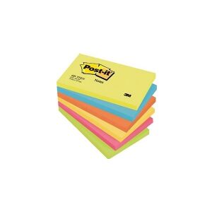 3M Post-it notes neon 76x127mm ass. farver 655TFEN (6 stk.)
