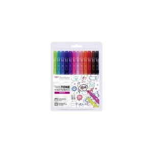 Marker Tombow TwinTone bright 0,3/0,8 (12 stk.)