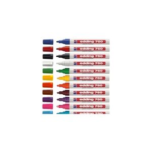 Paintmarker Edding 750 gul, skrivebredde 2-4 mm - (10 stk.)