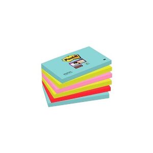 3M Blok Post-it SS-Notes 76x127mm Miami (6 stk.)