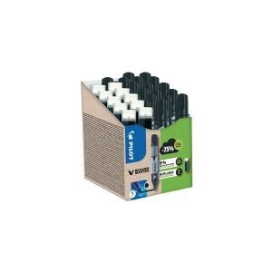 Pilot Pen Marker Pilot V Board Master Green Pack sort 10 stk. + 10 refills - (10 stk.)