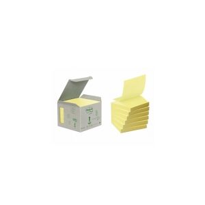 3M Post-it blok Miljø 76x76 mm Z-fold gul - (6 blokke pr. pakke)
