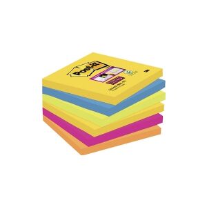 3M Post-it® Super Sticky Notes Carnival Collection 76x76 mm - (6 stk.)