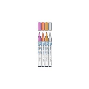 SCHNEIDER ELECTRIC Schneider ACRYLIC MARKER SCHNEIDER PAINT-IT METALLIC 4 pakker (sølv, guld, kobber, violet)