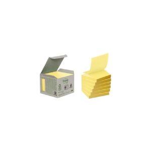 Post-it® notes Miljø 76x76 mm Z-fold gul - (6 stk.)