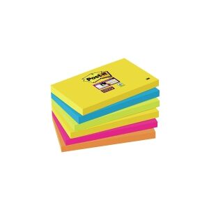 3M Post-it® Super Sticky Notes Carnival Collection, 6 blokke, 76 mm x 127 mm