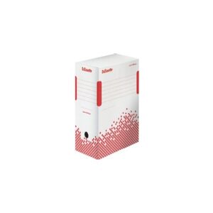 Dymo Esselte arkivboks SPEEDBOX, DIN A4, hvid/rød,(B)150mm fremstillet af 100% genbrugspap, 100% genanvendelig, - 25 stk (623909)