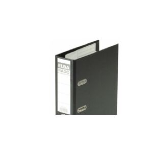 Elba Lever Arch File with 2 Mechanisms Rado 75mm, PVC Black, A4, PVC, Sort, 500 ark, 75 mm, 318 mm