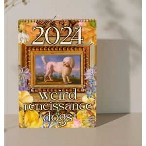brand Underlige middelalderhunde 2024-kalender • Sjov moderne stilfuld eklektisk æstetisk vægkalender • Hundeelsker juleindflytningsgave 1 st