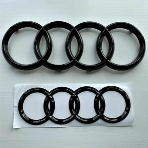 AUDI GLOSS SORT MÆRKE EMBLEMRINGE FOR & BAG A1 A3 A4 A5 273MM 192MM- Perfekt