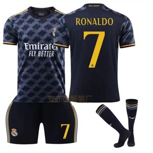 2324 Real Madrid borta kungblå tröja nr 10 Modric 7 Puh C Ronaldo 5 Bellingham fotbollsdräkt NO.7 RONALDO Sportstøj til børn og voksne NO.7 RONALDO L
