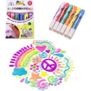 Bubble Pens, Magic Popcorn Pens, Print Bubble Pens 3d Art Safe Penne Til Børn Diy Lykønskning Fødselsdagskort