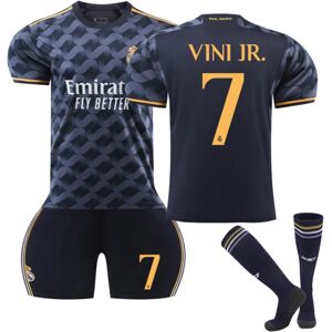 2023-2024 Real Madrid Borta fotbollströja for barn Vinicius nr 7 VINI JR 24