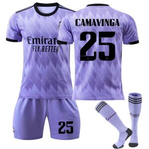 22 Real Madrid trøje Udebane NO.25 Camavinga skjortesæt - Perfet #20