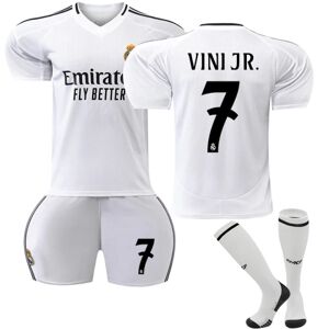 Real Madrid Hjemmebørnefodboldtrøje 2024-2025 Vinicius nr. 7 VINI JR 20