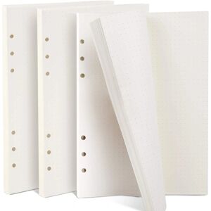 3 pakker prikket papir, 135 ark/270 sider A5 (21 x 14,2 cm) 6-ring genpåfyldeligt notepapir, A5 Planner-indsatser Genopfyldninger Prikker gitterpapir