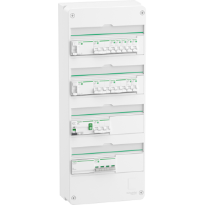 Schneider Electric Schneider Resi9 4r R9hpdk42074ev, Færdig Monteret Gruppetavle  Hvid