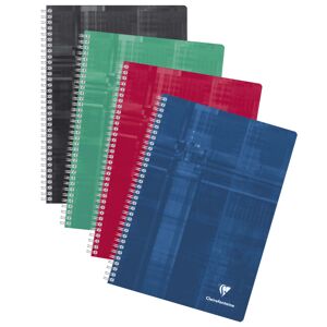 Clairefontaine notesbøger m. spiralryg 5 stk. A4 90 ark 5x5 mm kvadrat