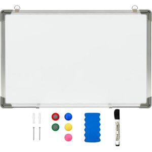 vidaXL magnetisk whiteboard 50x35 cm stål hvid