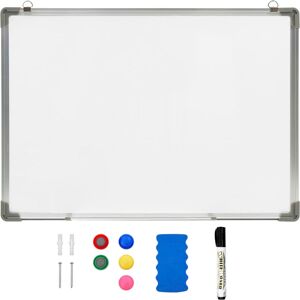 vidaXL magnetisk whiteboard 90x60 cm stål hvid