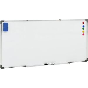 vidaXL magnetisk whiteboard 110x60 cm stål hvid