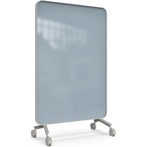 Lintex Skrivetavle af glas Frame Mobile, Farve Crisp 350 - Lyseblå, Ramme Grå (Soft 150), Størrelse B120 x H196 cm