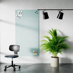 Lintex Glas skrivetavle Mood Wall, Farve Crisp 350 - Lyseblå, Størrelse B100 x H200 cm