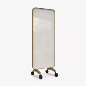 Lintex Skrivetavle af glas Frame Mobile, Farve Soft 150 - Beige, Ramme Ek, Størrelse B75 x H196 cm