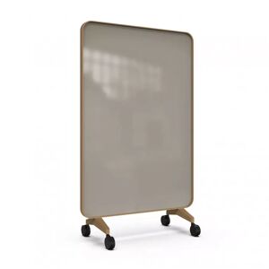 Lintex Skrivetavle af glas Frame Mobile, Farve Cozy 450 - Nougat brun, Ramme Ek, Størrelse B120 x H196 cm