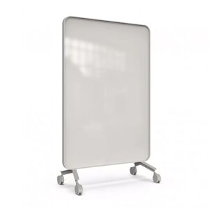 Lintex Skrivetavle af glas Frame Mobile, Farve Soft 150 - Beige, Ramme Grå (Soft 150), Størrelse B120 x H196 cm