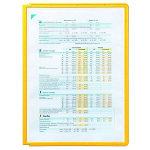Bladrepanel med profilramme, til A4, 10-pak, gul, fra 3 pakker