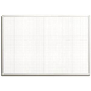 Whiteboard kvadreret, magnetisk, 900X600 mm, tern 10x10/50x50