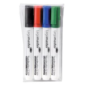 Whiteboardpenne TZ 100, 4 farver rød/grøn/sort/blå, skrivebredde 1,5-3