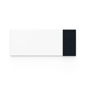 Whiteboard glas Mood Textile, BxH 2500x1000 mm, hvid/sort