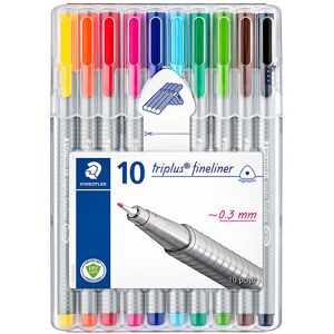 Staedtler Tuscher - 10 Stk - Triplus Fineliner - 0,3 Mm - Staedtler - Onesize - Tusch