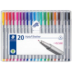 Staedtler Tuscher - 20 Stk - Triplus Fineliner - 0,3 Mm - Staedtler - Onesize - Tusch