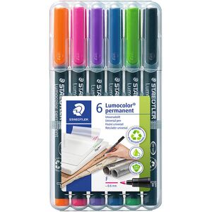 Staedtler Tuscher - 6 Stk. - Lumocolor Perm - 0,6 Mm - Staedtler - Onesize - Tusch