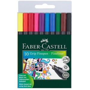 Faber-Castell Fineliner - Grip - 10 Stk - Multifarvet - Faber-Castell - Onesize - Tusch