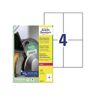 Etiketter Avery 105x148 mm hvid - ekstremt modstandsdygtige og elastiske etiketter - (50 ark x 4 stk.)