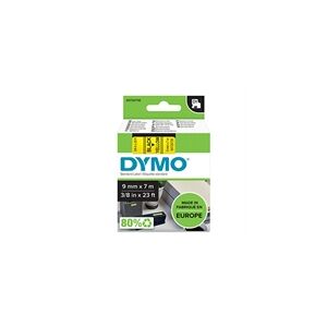 Dymo 40918 (S0720730) cinta plástica negro sobre amarillo 9mm