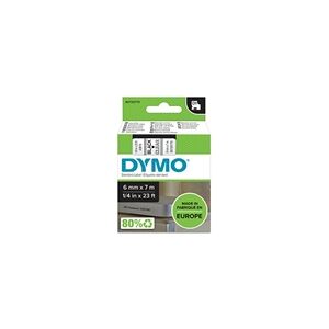 Dymo 43610 (S0720770) cinta poliéster negro sobre transparente 6mm