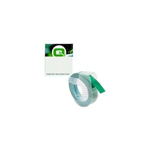 Q-Nomic S0898160 cinta 3D blanco sobre verde 9mm