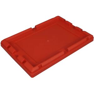 kaiserkraft Tapa para recipiente de polipropileno, A x L x H 330 x 480 x 46,5 mm, UE 4 unid., rojo vivo