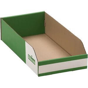 kaiserkraft Caja de cartón para estanterías, de una capa y plegable, UE 50 unid., LxAxH 400x200x100 mm